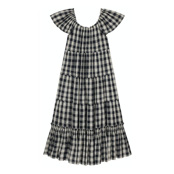 THE GREAT. Dresses & Skirts - NWT The Great Nightingale Dress Navy Heart Check Size 3